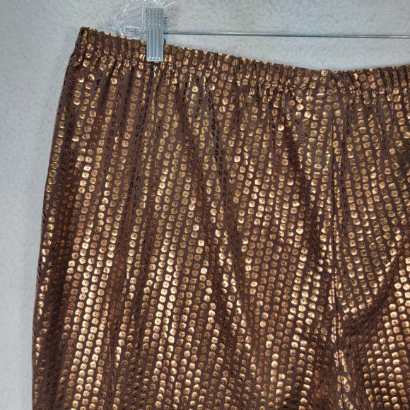 NWT Antthony Bronze Metallic Polka Dot Pull On Slim Skinny Legging Trouser - Picture 10 of 15